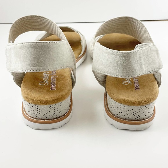 Bobs by Skechers Desert Kiss/Off white w/ Memory Foam Slingback Sandal US 10 - Picture 6 of 10